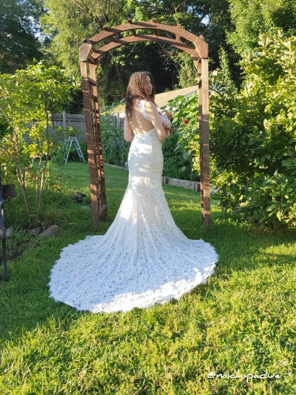 Lulu's Love Everlasting White Floral Lace Mermaid Maxi Wedding Dress